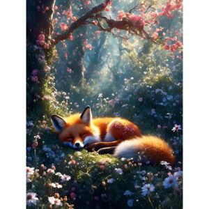 Charming Tree Fox Animal Artwork Jigsaw Puzzle 500/1000/1200/2000PCS Stress Relief Puzzle Wall Art Decor Gift