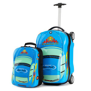 Vali Hành Lý Trẻ Em 18 Inch Hoạt Hình Có Cần Kéo Ô Tô Thiết Kế Bé Trai Có Thể Ngồi Trên Đó Vali Du Lịch Dành Cho Học Sinh Tiểu Học