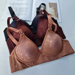 3 Pcs Bra Wanita Piaoli Bh Katun Bunga Lembut Dapat Celana Dalam