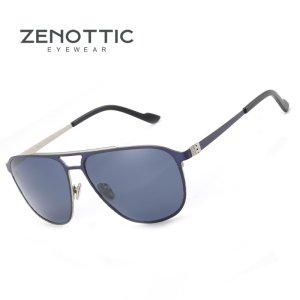 ZENOTTIC Male Pilot UV400 Polarized Sunglasses Metal Frame Mens Classic Retro Style Sun Glasses Professional Driving Shades