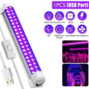 UV LED Tube Glow Light Ultraviolet Lamp for KTV Halloween Fluorescent Glow Dark Party Stage DJ Leash T8 10W USB