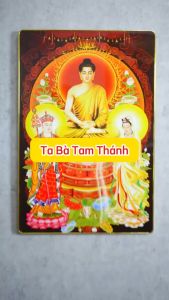 Tranh Treo Tường Ta Bà Tam Thánh - Tranh Laminate Tráng Gương - Newshop