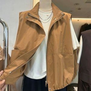SUOSHE | Solid Standing Collar Jacket for Men and Women Spring and Autumn New Style Layering Casual Workwear