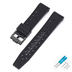 Curved End Strap for Swatch X Blancpain Five Ocean Men Women Waterproof Sport for Fifty Fathoms Liquid Silicone Watch Band 22mm
