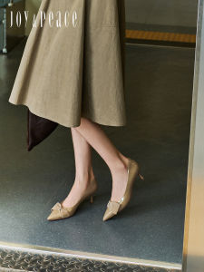 Joy & Peace | Leather Bow Elegant Career Heels 6cm