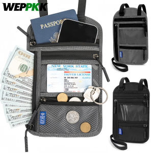 1PCS Passport Holder for Families RFID Blocking Neck Wallet Travel Document OrganizerMulti-Passport PouchPortable & Stylish