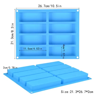 Handmade Soap Silicon Mold Essential Oil Toilet Soap DIY Baking Cake Mould Rectangle Square Oval Circular Cuboid Silica gel Mold