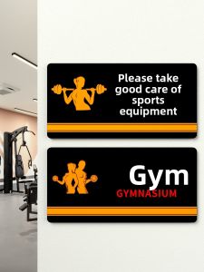 YINMO | Gym Signage for Dumbbell Return and Safety Warnings