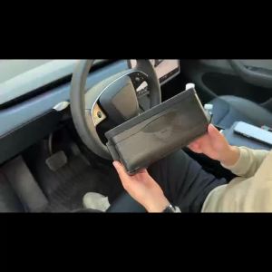 For Tesla Model Y Juniper Model YL 2026 Steering Wheel Side Storage Box Sunglasses Phone Card Key Double Layer Mini Gloves Box