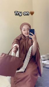 Mukena Dewasa Polos Toyobo FODU Bahan Tidak Menerawang