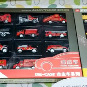 Đồ chơi Đội 15 Xe cứu hỏa / Đội 15 xe Công trình (Xe bằng kim loại sơn tỉnh điện Tỉ lệ: 1 / 64 )