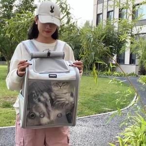Pet Carrier Cat Bag Carrier Dog Carrier Bag Cat backpack Carrier Carrier Carrier For Cat Bag Breathable Foldable Portable Large capacity Bag 宠物背包
