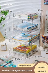 WEIAI | Desk Organizer Bookends Pen Holders Storage Box