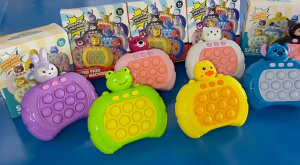 Handheld music decompression toy childrens speed push mole game music thinking logic concentration