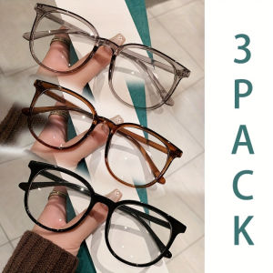 3 Pieces of Retro Framed Fashionable Round Frame Glasses Suitable for Both Men and Women for Street Photography Vacation Travel