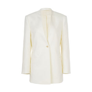 Cooling Loose Fit Collarless Single Button Summer Blazer