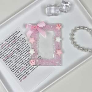 Kpop Ins style photocard acrylic shell card brick DIY transparent photocard protection photocard holder photo frame acrylic photocard holder 卡砖 滴胶卡砖 UV胶卡砖 小卡卡砖 贝壳卡砖 小卡保护套 保护壳 DIY卡砖
