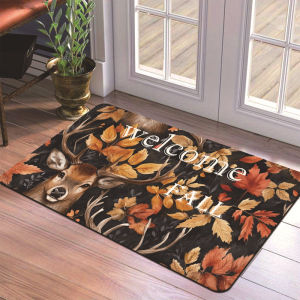 American-style Autumn Retro Entryway Mat Bathroom Mat Decorative Entrance Door Mat Entryway Floor Mat 美式秋季复古玄关地垫 浴室地垫 装饰入户门垫 进门脚垫 FUNIANQI
