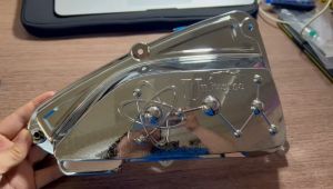 Ốp pô e xi trắng xe Vision 2021