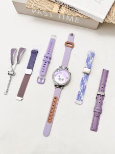 Purple Collection Silicone Milanese Magnetic Leather Strap Compatible with Huawei GT5 GT4 Watch3Pro GT3 Smart Watch5 Sports pro Wristband