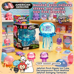 Needoh jellyfish pinch decompression toy jelly soft glue fine flash relieve anxiety vent artifact octopus slow rebound small toy
