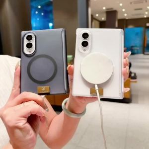 szhaiyu | Matte Frosted Shield Translucent for Magsafe Case for Samsung Galaxy Z Fold 8 Ultra Hinge Protective Hard Magnetic Phone Cover