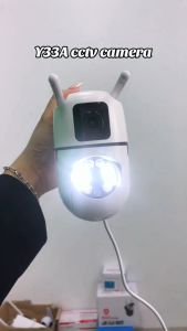 Kamera CCTV Dual Lensa Y33A V380 Pro: Keamanan WiFi 1080P HD IP66 Waterproof