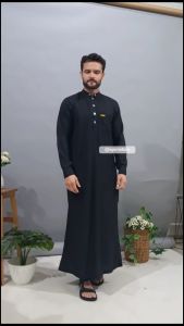 Jubah Pria Full Manset Polos Gamis Pria Sultan Dewasa