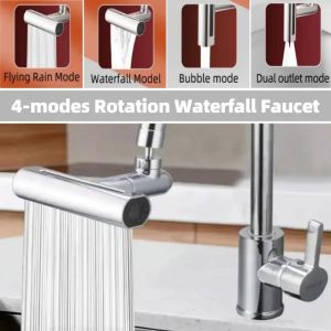 3 In 1 Faucet Kitchen Extende Head Sprayer for Kitchen Sink Waterfallr Bubbler Spout Bathroom Basin Tap Extender Adapter