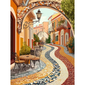 KAYOU | Mosaic Kerrys Town 5D DIY Diamond Painting Cross Stitch Kit Full Square/Rhinestone Home Decor