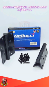 Bellucci Engsel Pintu & Engsel Jendela 4" HITAM / ES/BLC 4" BL Engsel Tebal Bellucci Ukuran 4 inch Warna Hitam Produk Asli Bellucci