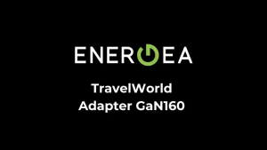 ENERGEA TravelWorld Adapter GaN160 160W Universal Travel Adapter GaN Fast Charger 1 USB-A 3 USB-C Worldwide Plug
