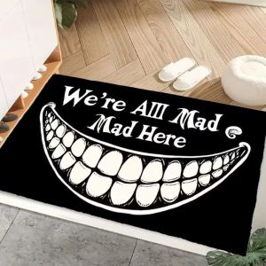 VIKAMA Cute Ghost “BOO” Doormat Non-Slip Indoor Outdoor Entryway Doormat Halloween Decorative Rug for Entryway Home Decor