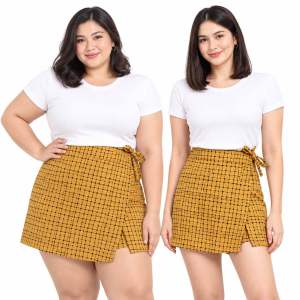 VC PLUS SIZE Skort Overlap Wrap Tie Palda Shorts XL-XXXL 28-40 High Waist