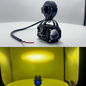 Tricolor Mini Driving Light Motorcycle Spot Light Auxiliary LED Light Projector Light Motorcycle 60W