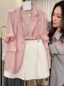 DANTING | Fashion Summer Petite Enhancing Pink Suit Shorts Set