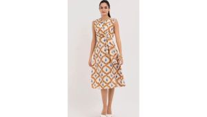 badomoda DESANA Draped Printed Dress