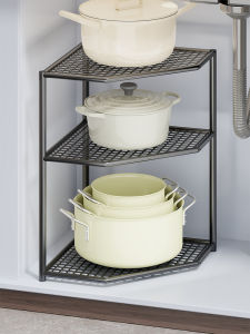 QINQI | Corner Kitchen Storage Shelf Multi-functional