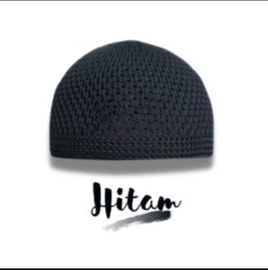 PECI KOPIAH UAS MIKI HAT SONGKOK HITAM PUTIH ANAK DEWASA KOPIAH HAJI