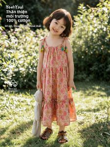 YOEHYAUL | Cotton Breathable Fringe Dress for Girls