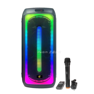 Outdoor Bluetooth Speaker HiFi Bass Colorful Sound Wireless Microphone Karaoke Ready Metal+Plastic Body Home And Outdoor Use
