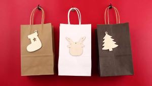 20 Miếng Giấy Kraft Túi Tote Nhỏ Màu Nâu Túi Mua Sắm Có Tay Cầm Cho Đám Cưới Sinh Nhật Tiệc Tốt Nghiệp Bao Bì Bán Lẻ