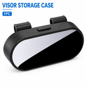 Car Sun Visor Sunglass Holder Case with Soft Liner and Flip Glasses Storage Case Open Storage Box for Eyeglasses and Shades
