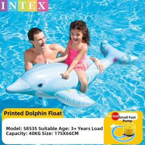 Intex | Inflatable Dolphin Floating Bed for Kids Thick Large