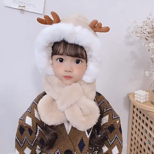 พร้อมส่ง ! หมวกกวางเด็กพร้อมผ้าพันคอ หมวกเด็กกันหนาว หมวกเด็กแรกเกิด หมวกเด็กผู้ชาย หมวกเด็กผู้หญิง