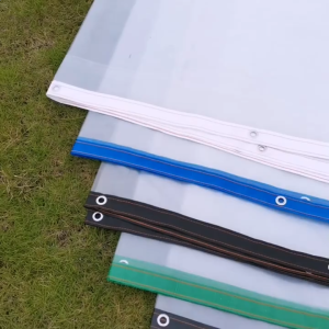 จัดส่ง 24 ชั่วโมง ผ้ากันฝน ผ้าใบกันเเดดกันฝน 2x3 ผ้ายางใสแบบขุ่น พลาสติกกันฝน กันน้ำ pvc พลาสติกใส