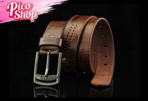 เข็มขัดหนัง casual หัวเข็มขัดหมุดย้อนยุค เข็มขัดผู้ชาย สำหรับผู้ชาย  มี 3สี ยาว125CM. I1