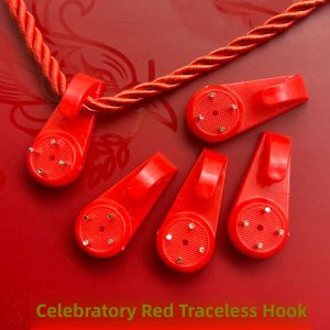 Red Celebration Strong Invisible Hook No Trace Nail Wall Nail Wedding Photo Cross Stitch Painting Hanging Hook Picture Frame Accessories