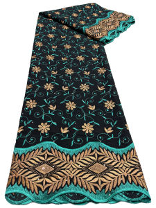 Vải Ren Cotton Satin Châu Phi Chất Lượng Cao Voan Thụy Sĩ Đính Đá Dùng Cho Đầm Dự Tiệc Vải Ren Nigeria 2025