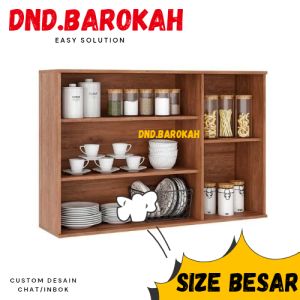 Rak penyimpanan kayu serbaguna lemari penyimpanan serbaguna